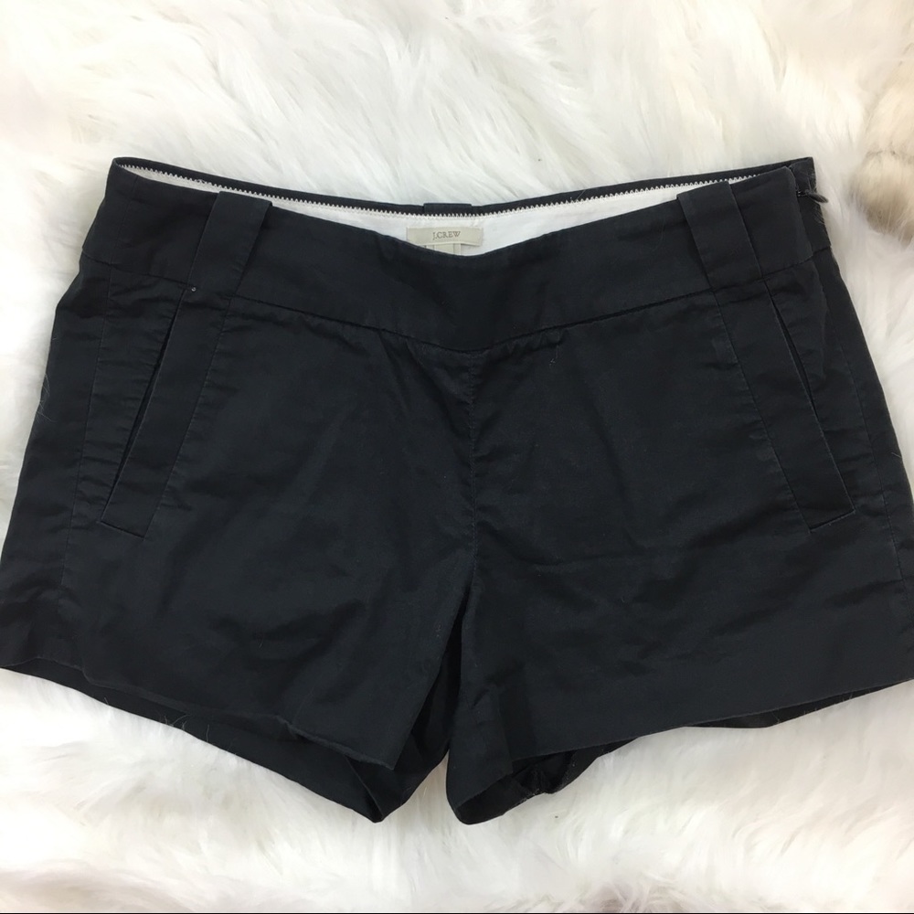 J. Crew Black Chino Shorts with Side Zipper
